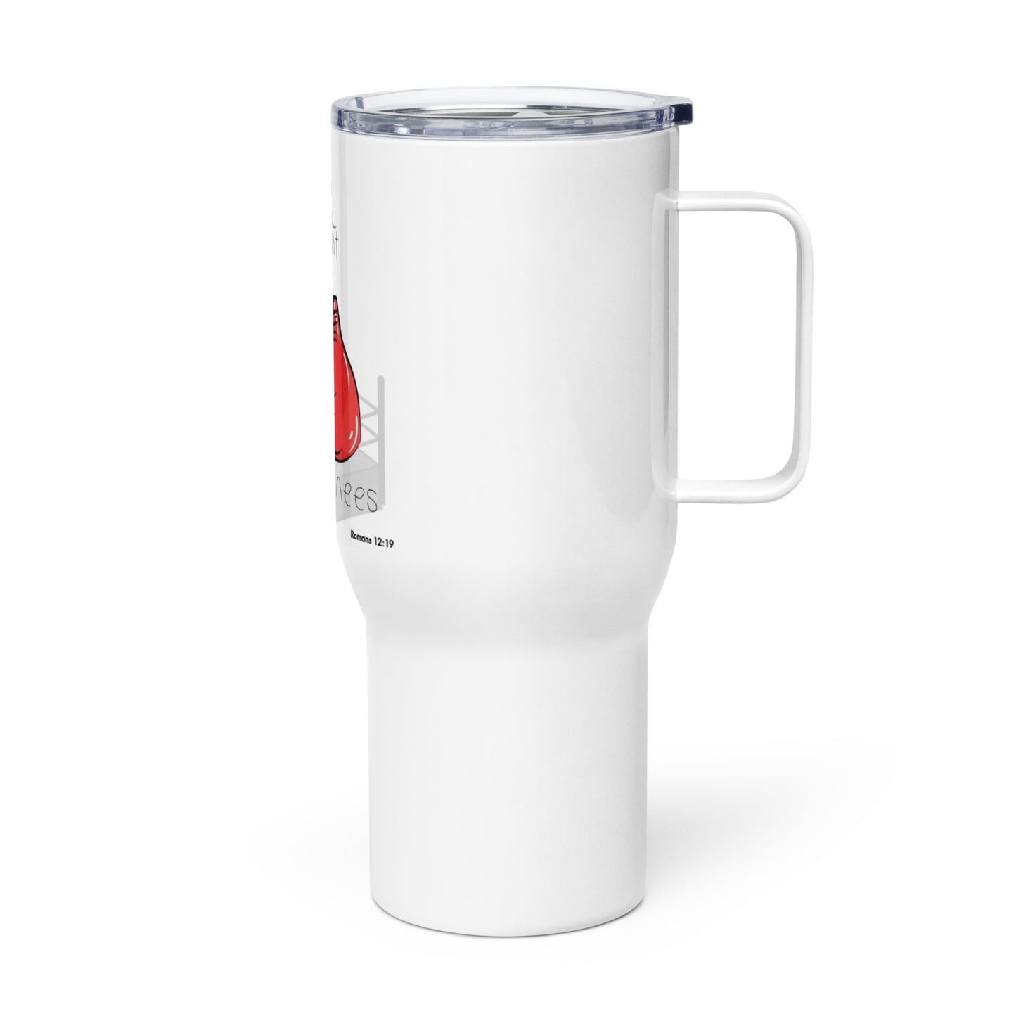 Travel mug with a handle