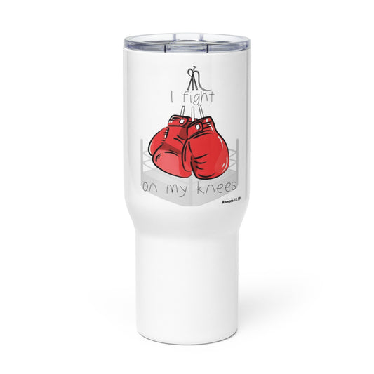 Travel mug with a handle