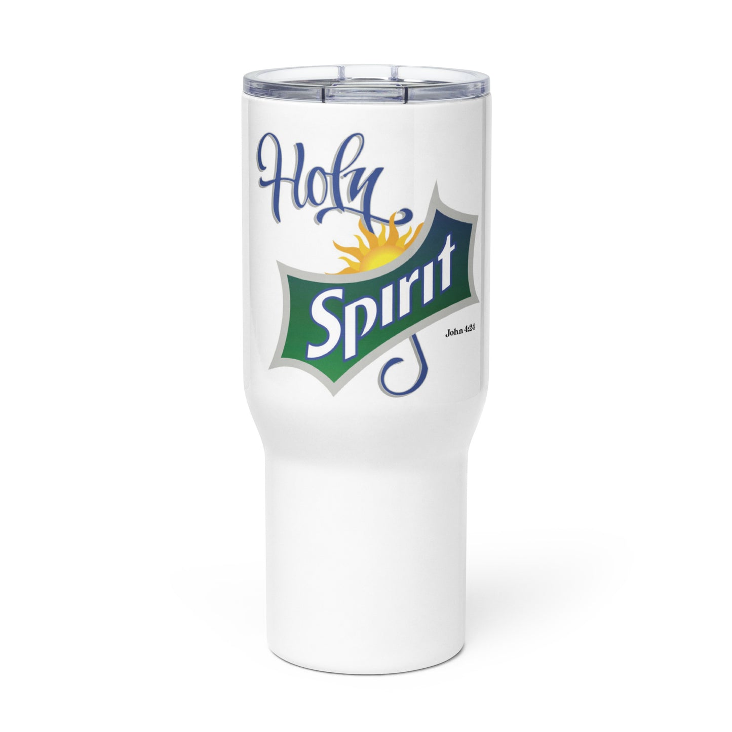 Travel mug with a handle