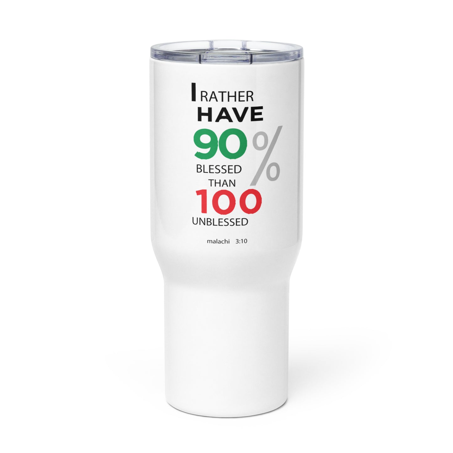 Travel mug with a handle