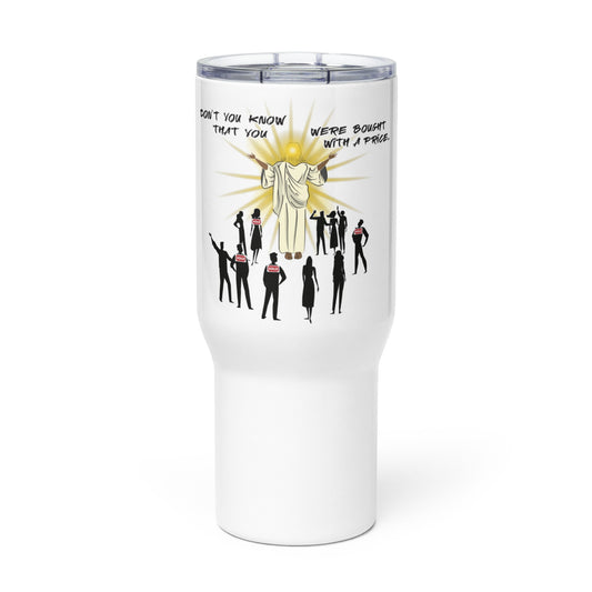 Travel mug with a handle