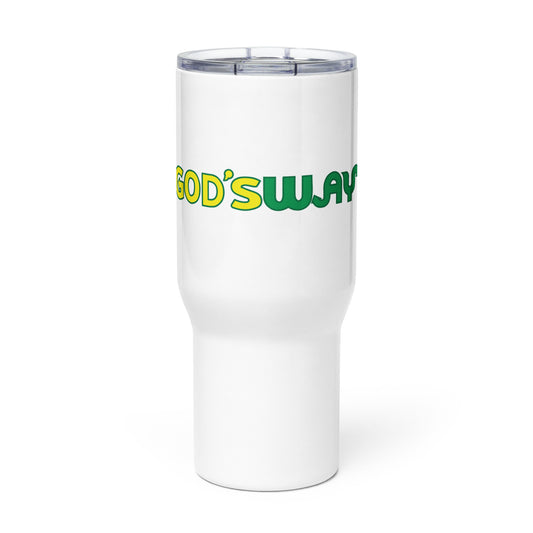 Travel mug with a handle