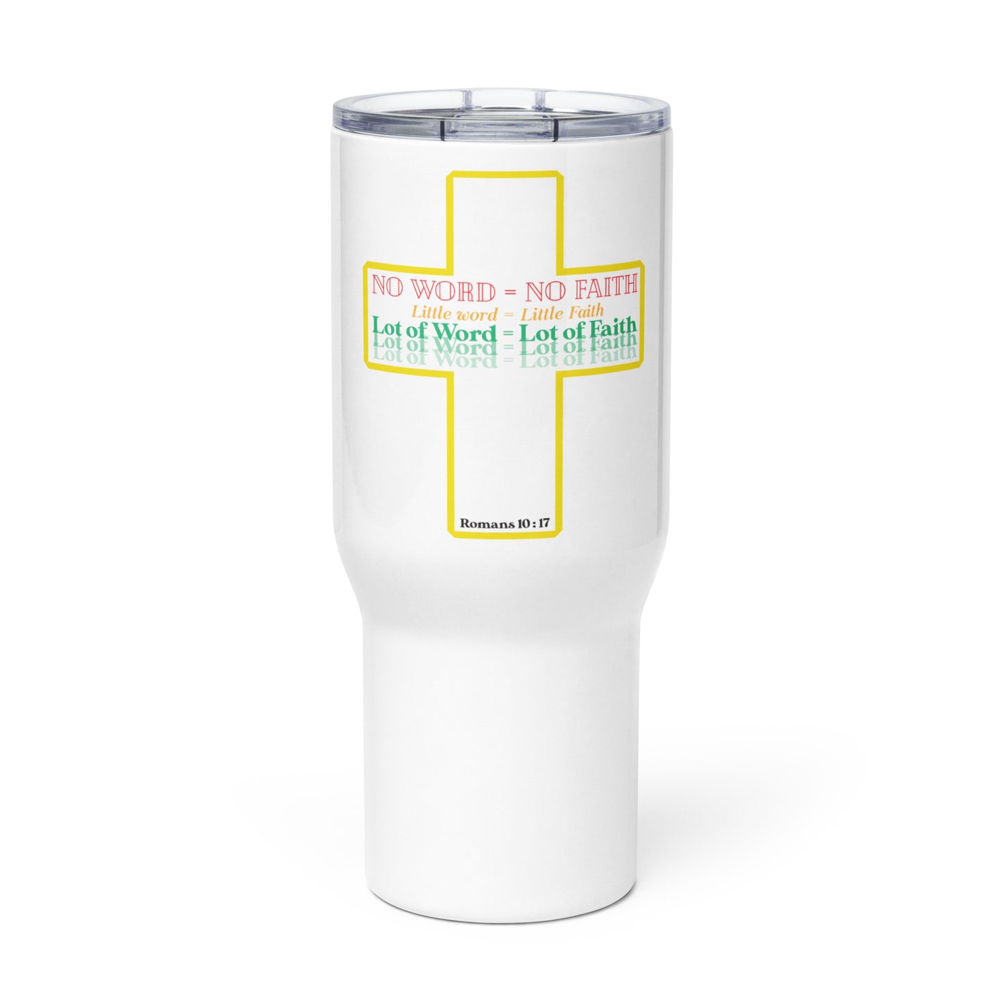 Travel mug with a handle