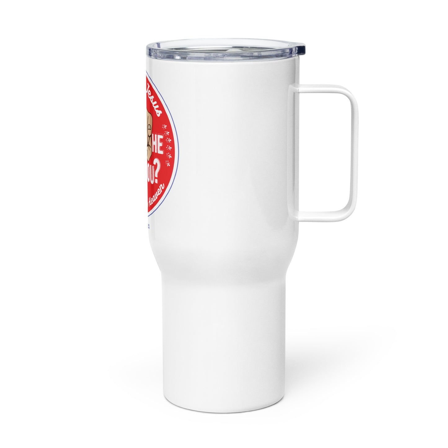 Travel mug with a handle