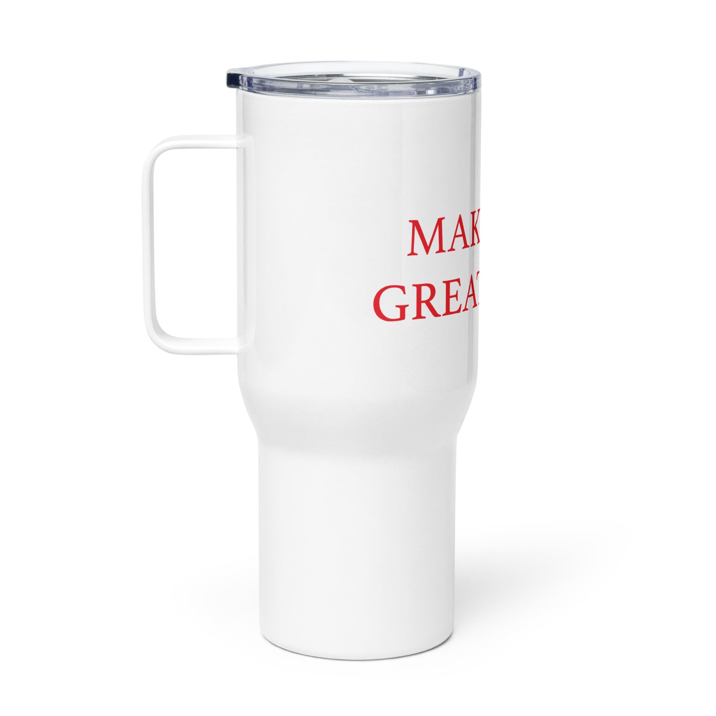 Travel mug with a handle