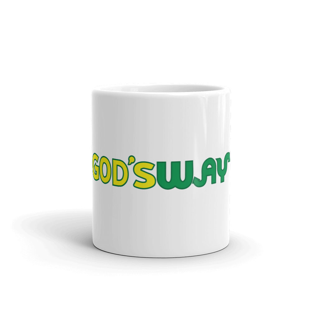 White glossy mug