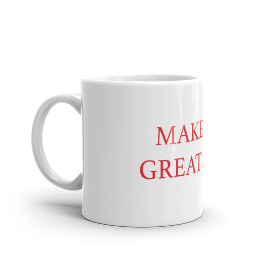 White glossy mug