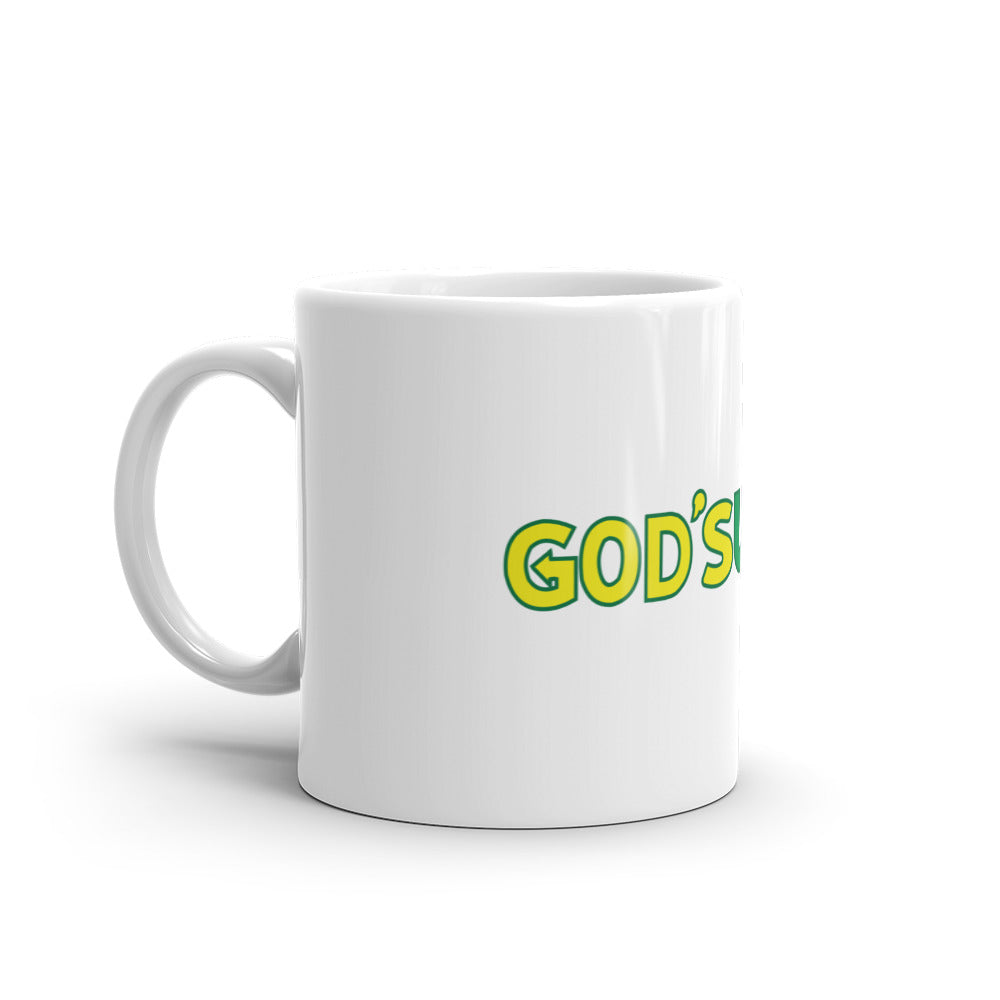 White glossy mug