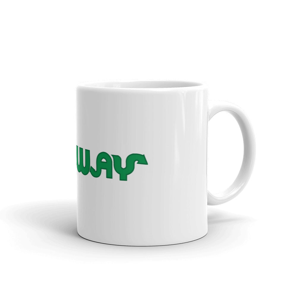 White glossy mug