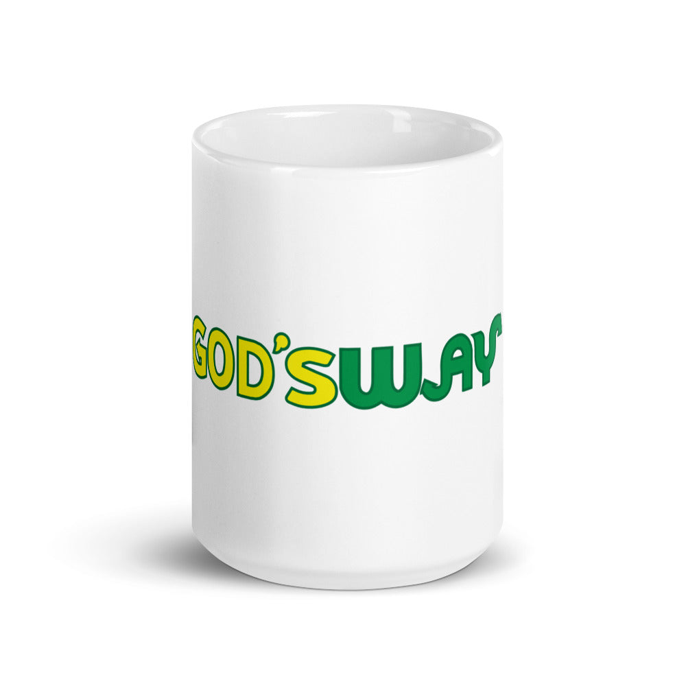 White glossy mug
