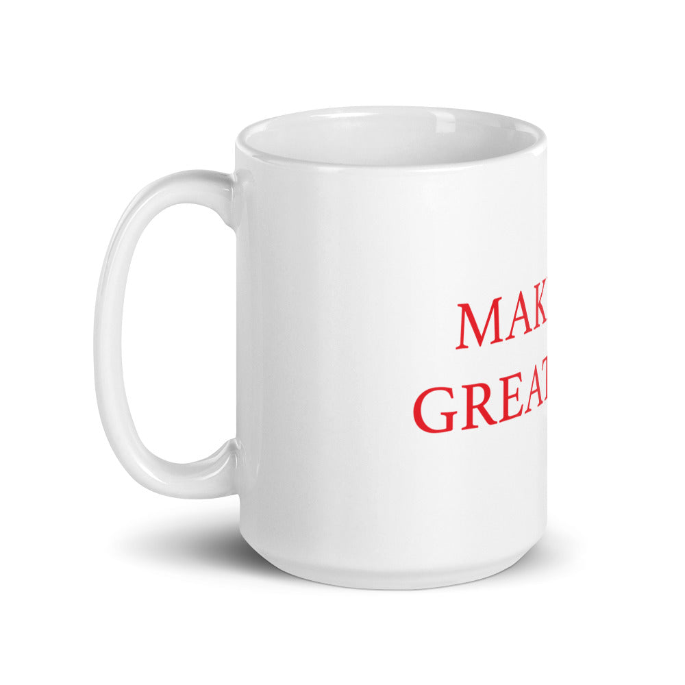 White glossy mug