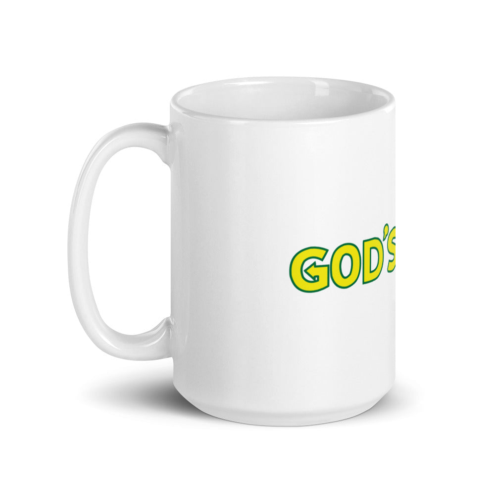 White glossy mug