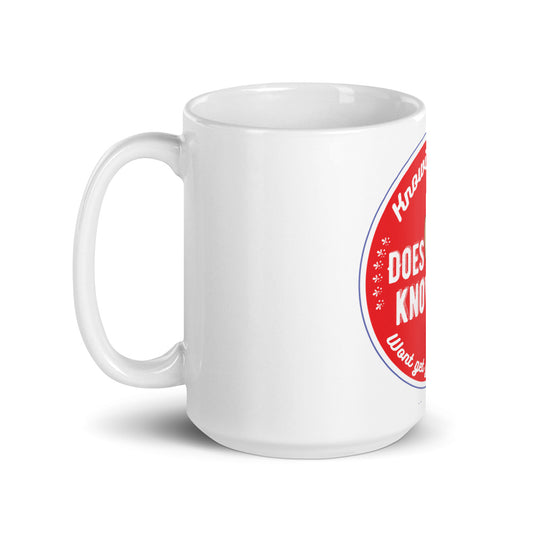 White glossy mug